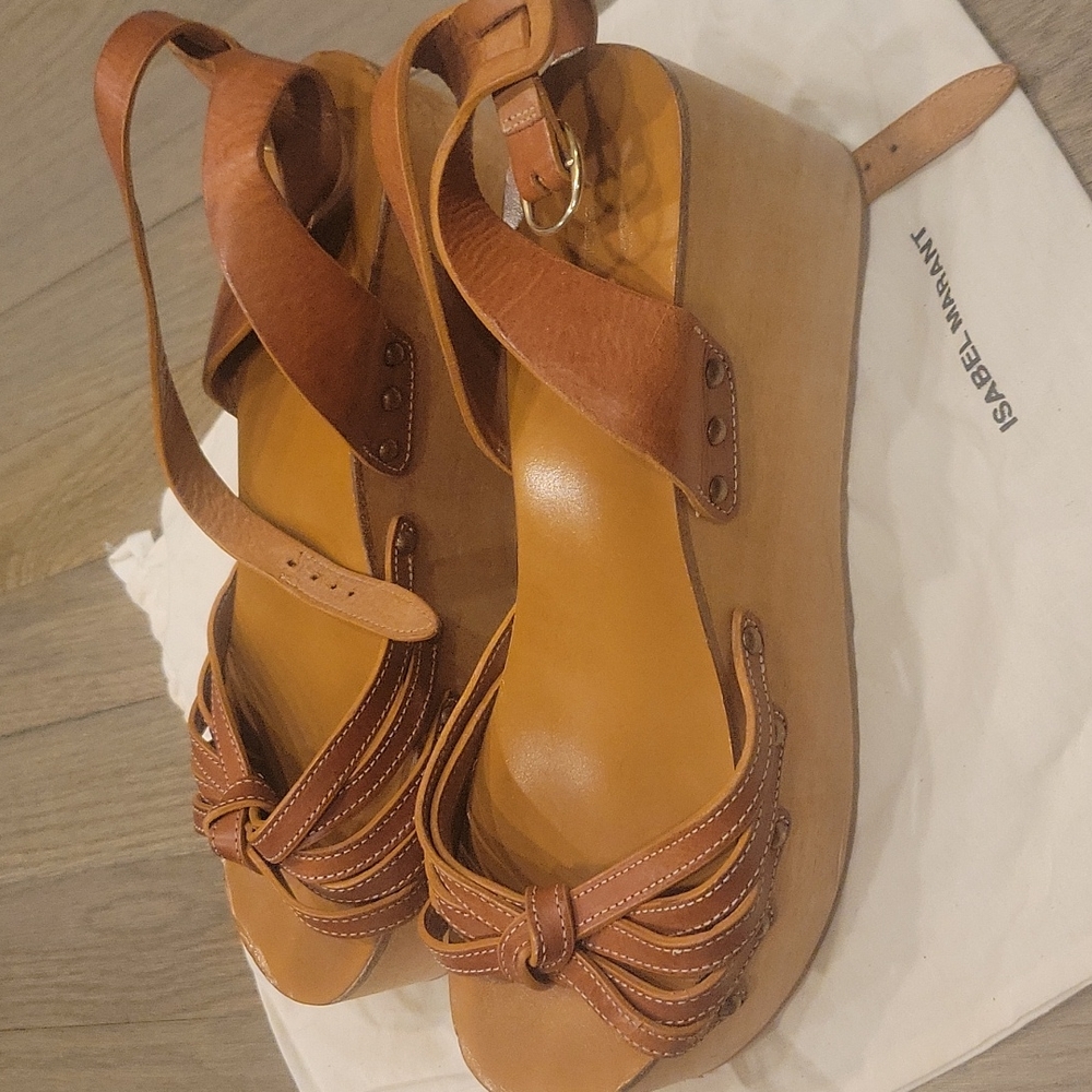 Isabel Marant brown Wedge Strap sandals great condition women's  unknown size